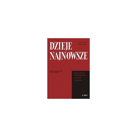Dzieje Najnowsze, rok 2013, nr 1