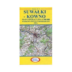 Suwałki - Kowno Reprint arkusza mapy operacyjnej WIG z 1932 r.