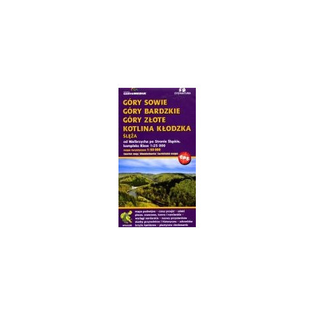 Góry Sowie, Góry Bardzkie, Góry Złote, Kotlina Kłodzka - mapa turystyczna 1:50 000