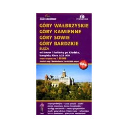 Góry Wałbrzyskie, Góry Kamienne, Góry Sowie, Góry Bardzkie - mapa turystyczna 1:50 000