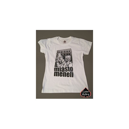 T-shirt damski MIASTO MENELI - biały