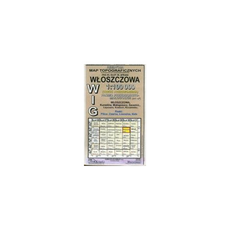 Włoszczowa - mapa WIG skala 1:100 000