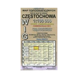 Częstochowa - mapa WIG skala 1:100 000
