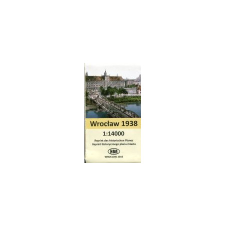Wrocław 1938 reprint historycznego planu miasta 1:14000