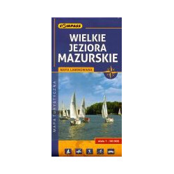Wielkie jeziora mazurskie - mapa turystyczna laminowana