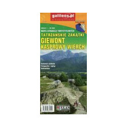 Tatrzańskie zakątki Giewont Kasprowy Wierch mapa atrakcji turystycznych 1:20 000