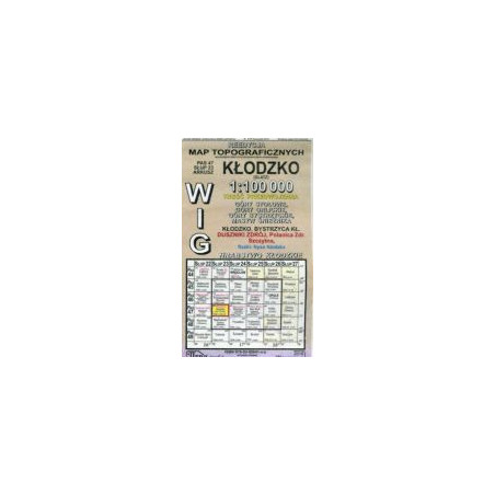 Kłodzko - mapa WIG skala 1:100 000