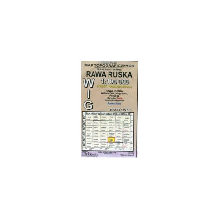 Rawa Ruska - mapa WIG skala 1:100 000