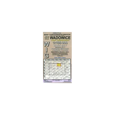 Wadowice- mapa WIG skala 1:100 000
