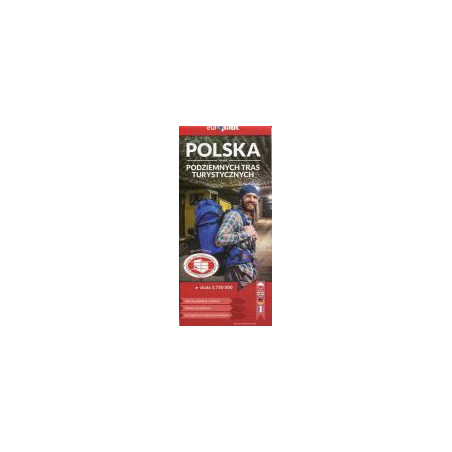 Polska - mapa podziemnych tras turystycznych 1:750 000