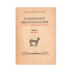 Wiadomości archeologiczne Tom XXV / Zeszyt 1-2