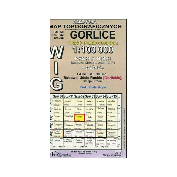 Gorlice - mapa WIG skala 1:100 000