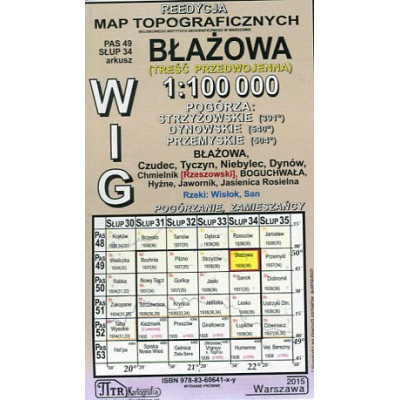 Błażowa - mapa WIG skala 1:100 000