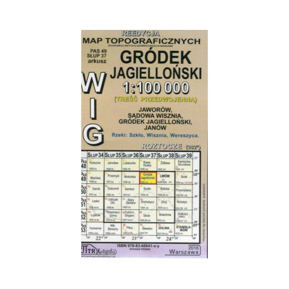 Gródek Jagielloński - mapa WIG skala 1:100 000