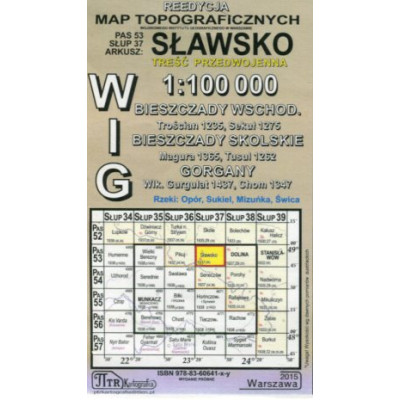 Sławsko - mapa WIG skala 1:100 000