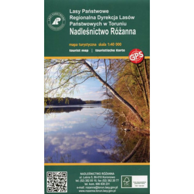 Nadleśnictwo Różanna - mapa turystyczna laminowana 1: 40 000
