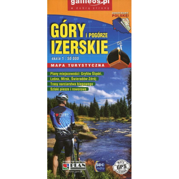 Góry i Pogórze Izerskie mapa turystyczna 1:50 000