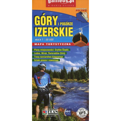 Góry i Pogórze Izerskie mapa turystyczna 1:50 000