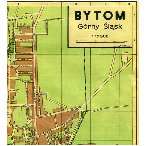 Bytom Górny Śląsk plan 1:7500