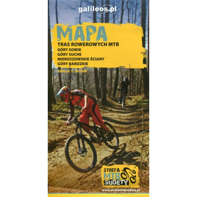 Mapa tras rowerowych MTB strefa Sudety 1:50 000