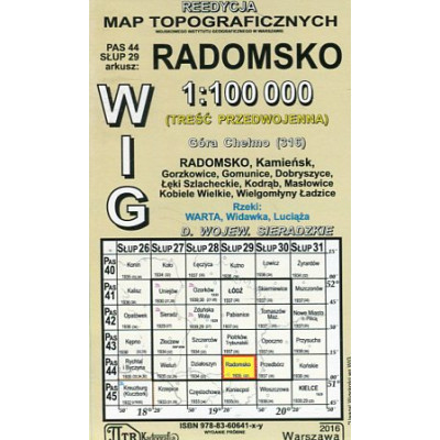 Radomsko - mapa WIG skala 1:100 000