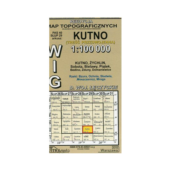Kutno - mapa WIG skala 1:100 000