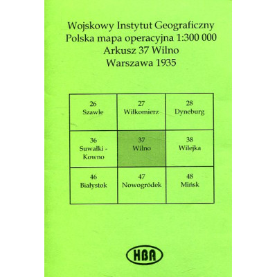 Arkusz 37 Wilno Polska mapa operacyjna 1:300 000