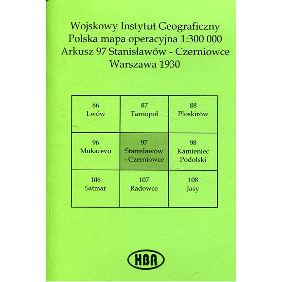 Arkusz 97 Stanisławów-Czerniowce Polska mapa operacyjna 1:300 000