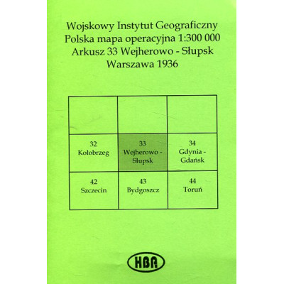 Arkusz 33 Wejherowo-Słupsk Polska mapa operacyjna 1:300 000