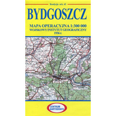 Bydgoszcz Reprint arkusza mapy operacyjnej WIG z 1936 r.