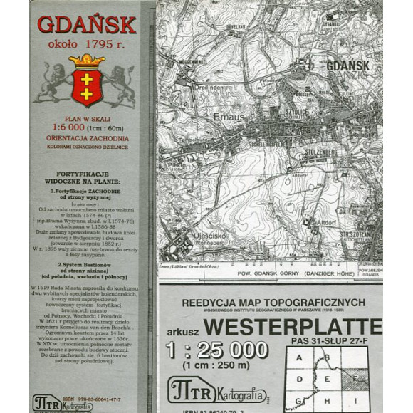 Gdańsk plus Westerplatte - mapa WIG