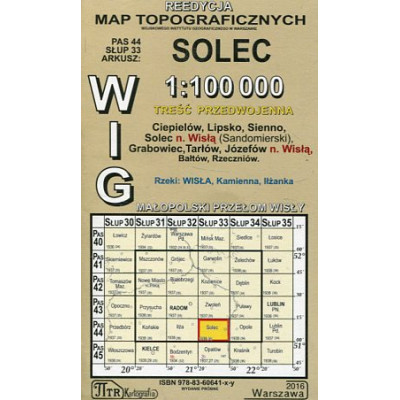 Solec - mapa WIG w skali 1:100 000