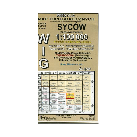 Syców - mapa WIG w skali 1:100 000