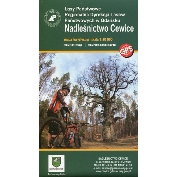 Nadleśnictwo Cewice. Mapa turystyczna laminowana