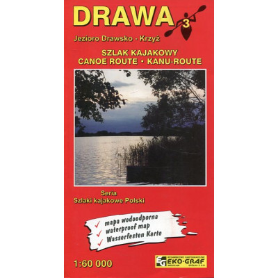 Drawa. Szlak Kajakowy. Mapa