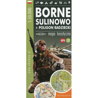 Borne Sulinowo + poligon radziecki. Mapa turystyczna GPS 3D