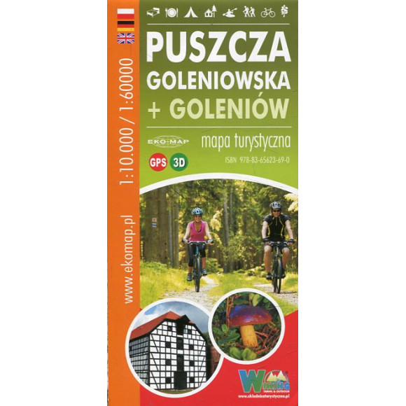 Puszcza Goleniowska + Goleniów - mapa turystyczna GPS 3D