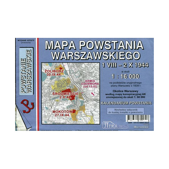 Mapa Powstania Warszawskiego 1 VIII - 2 X 1944