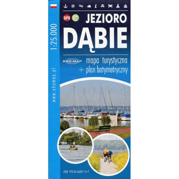 Jezioro Dąbie - mapa turystyczna + plan batymetryczny