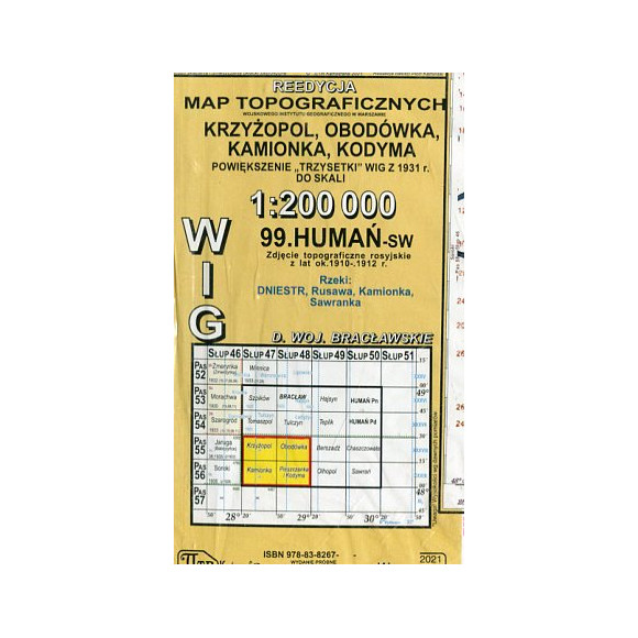 Humań mapa WIG w skali 1:200 000 (SW)