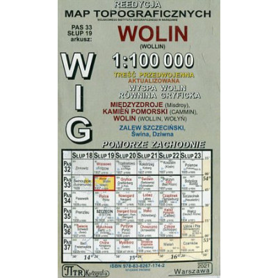 Wolin - mapa WIG w skali 1:100 000
