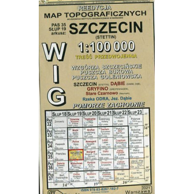 Szczecin - mapa WIG w skali 1:100 000