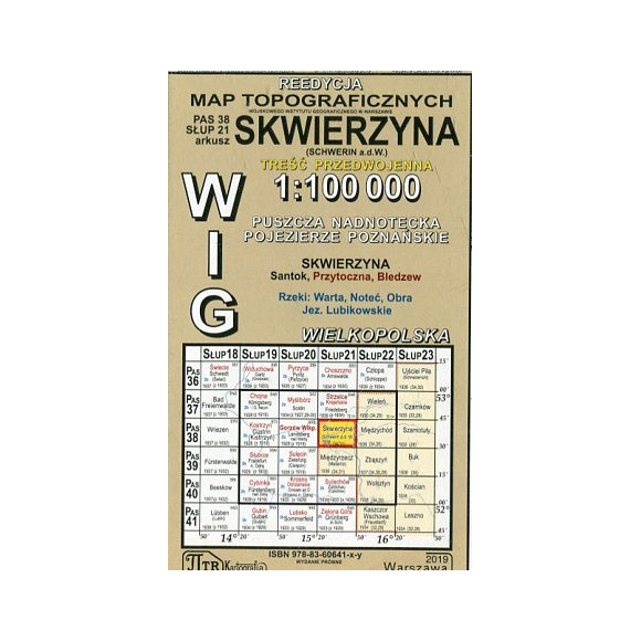 Skwierzyna - mapa WIG w skali 1:100 000