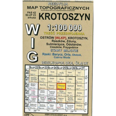 Krotoszyn - mapa WIG w skali 1:100 000