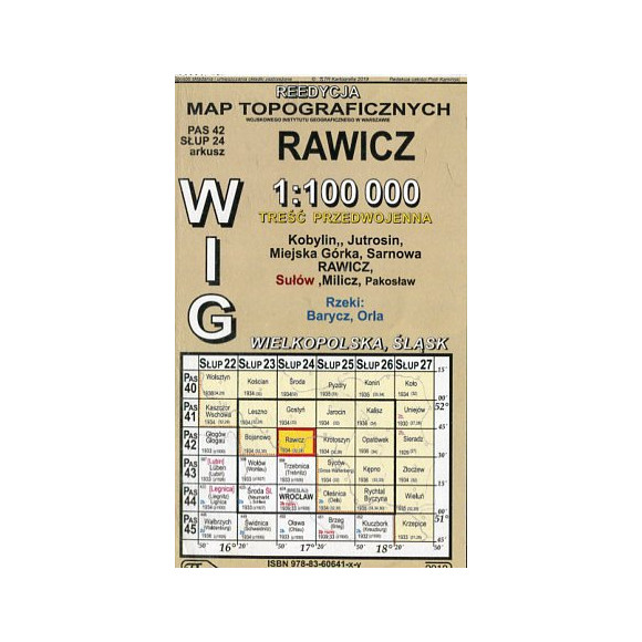 Rawicz - mapa WIG w skali 1:100 000