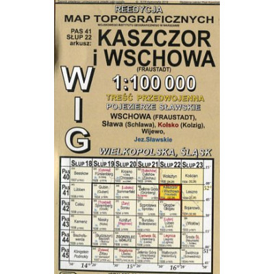 Kaszczor i Wschowa - mapa WIG w skali 1:100 000