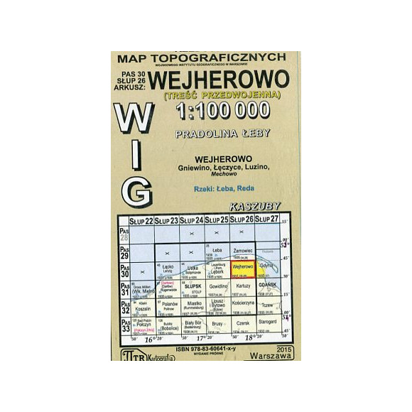 Wejherowo - mapa WIG w skali 1:100 000