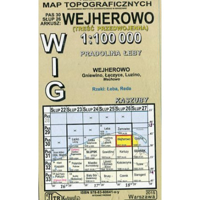 Wejherowo - mapa WIG w skali 1:100 000