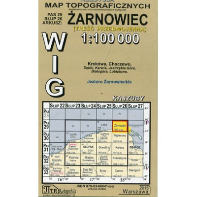 Żarnowiec - mapa WIG w skali 1:100 000