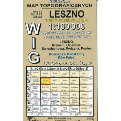 Leszno - mapa WIG w skali 1:100 000